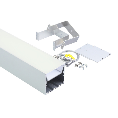 Aluminium abgehängtes LED-Profil 79 * 77 mm Kühlkörpergehäuse Silber