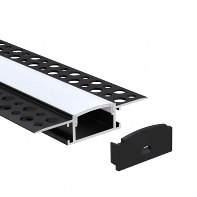Vergipsen Sie Aluminium-LED Kanal des Decken-Schwarz-, Material der Gips-Profil-Legierungs-6063