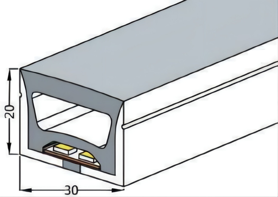 Bendable Fexible-Silikon-Neonröhre 30×20mm IP68 für das Beleuchten der Dekoration
