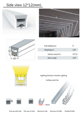 Biegenibles LED-Silikon-Rohr 12×12mm für Neon-LED-Lichter Soem-ODM
