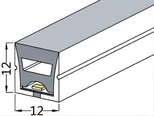 Biegenibles LED-Silikon-Rohr 12×12mm für Neon-LED-Lichter Soem-ODM
