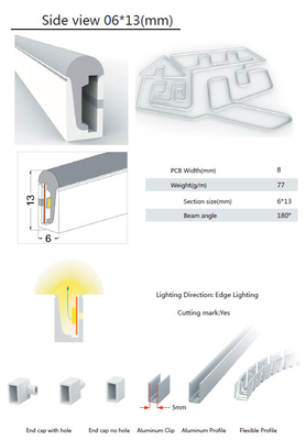6×13mm LED Silikon-Rohr Bendable für Innendekoration im Freien