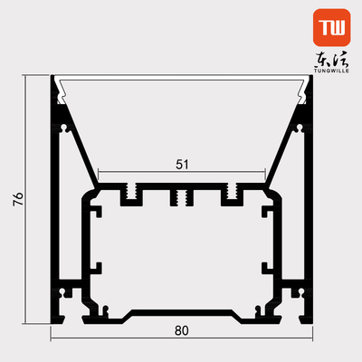 Neonbeleuchtungs-Aluminiumprofil 80mm x 76mm des Silberweiß-LED für Garderobe