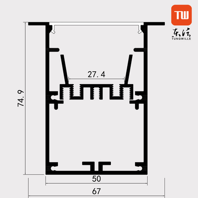 Anodisiertes Profil-Licht LED Aluminium, silberne Aluminiumkanal-Profil der hohen Qualität