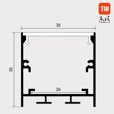 Aluminiumprofil Soems 35mm für LED-Licht mit dem Verbiegen von Decoilings-Service