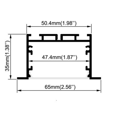 50x35mm LED Trockenmauer-Kanal, silbernes Aluminiumprofil für LED, die Streifen beleuchtet