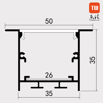 Industrielle wasserdichte vertiefte LED profiliert Material der Aluminiumlegierungs-6063