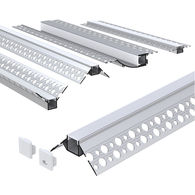 Silberner Farbgips in LED-Profil, Aluminium-LED-Verdrängungs-Profil für Garderobe