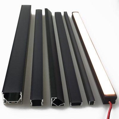 Dünnes schwarzes LED-Streifen-Profil, Aluminiumkanal des Kino-LED mit Abdeckung Soem