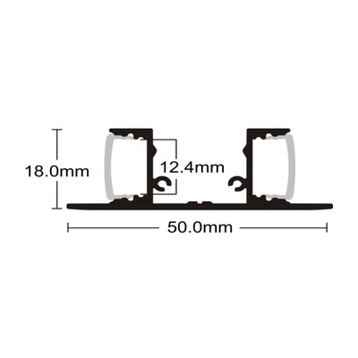 Anodisierendes LED-Streifen-Licht-Aluminium-Strangpressprofil, silberschwarze Farbe