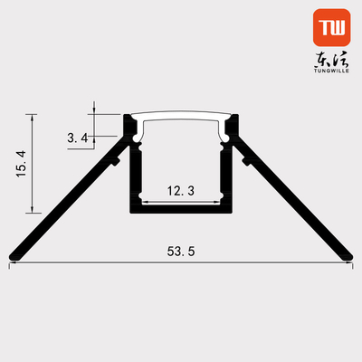Profil der Trimless-Trockenmauer-Fasergipsplatten-LED für LED-Streifen-Aluminiumlegierungs-Material