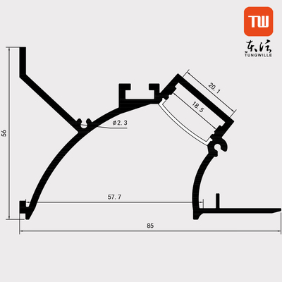 Eingebettetes Profil der Fasergipsplatten-LED, Streifen-Kanal der Trockenmauer-LED für Wand-Decke