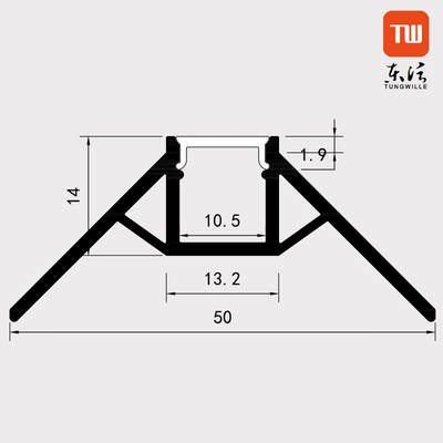 Silberner Farbgips in LED-Profil, Aluminium-LED-Verdrängungs-Profil für Garderobe