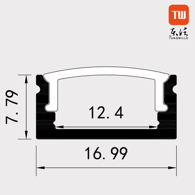 U Zummen schwarzes angebrachtes LED-Profil-Aluminiumlegierungs-Oberflächenmaterial für LED-Streifen