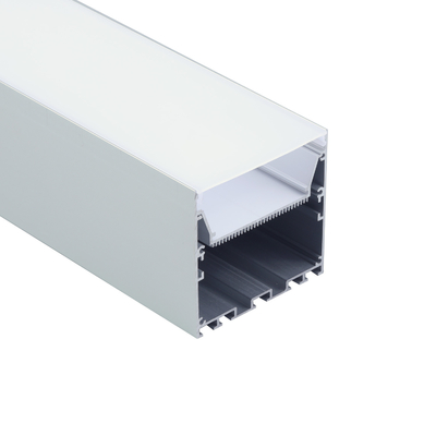Aluminium abgehängtes LED-Profil 79 * 77 mm Kühlkörpergehäuse Silber
