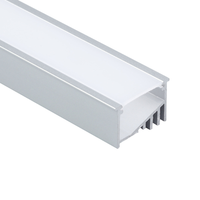 Silber eloxierter LED-Profil-PC-Diffusor zur Oberflächenmontage für die Küchenbeleuchtung