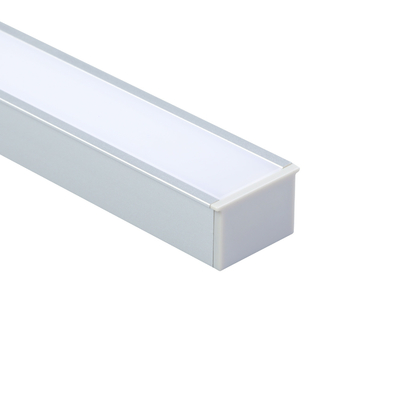 Silber eloxierter LED-Profil-PC-Diffusor zur Oberflächenmontage für die Küchenbeleuchtung
