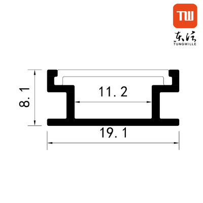 Schrank LED-Streifen Aluminium Extrusion wasserdicht eloxiert oder pulverbeschichtet
