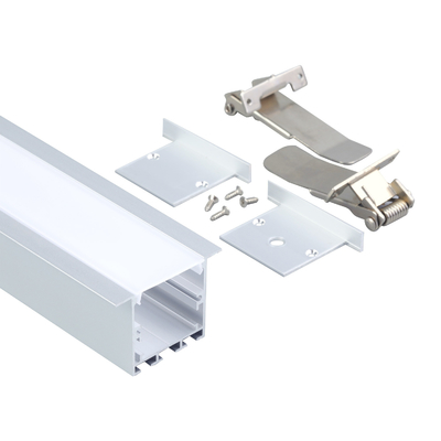 U-Form 6063 LED-Streifen-Aluminiumkanal, abgehängtes LED-Extrusionsprofil