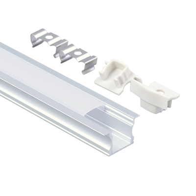 Eloxiertes, silberfarbenes LED-Einbauprofil aus Aluminium für die Schrankbeleuchtung