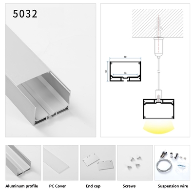 Hängende Beleuchtung Abgehängte Aluminium-LED-Profil-U-Form-Leuchte