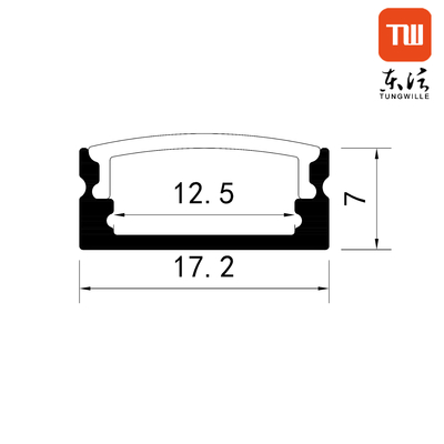 Innenbeleuchtung Oberfläche Aluminium LED-Profil milchig weißer Diffusor