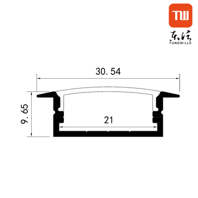 Linear Light Surface Mounted Led Aluminiumprofil U-Form 23x10mm