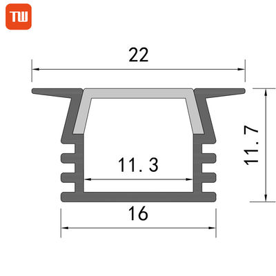 Einbau in Wand Küche Licht Gips in LED-Aluminium-Profil dekorativ