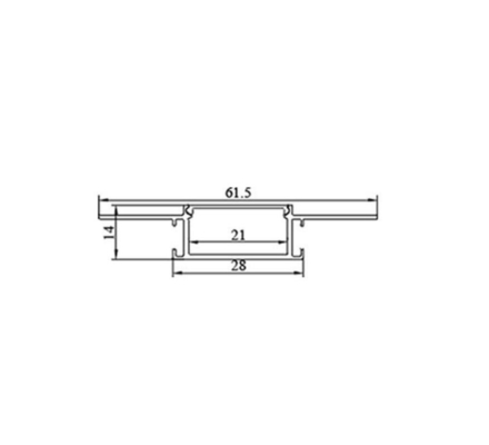 Tw6214 tieferes breiteres Aluminiumprofil-Architekturgips-Gips des Entwurfs-LED