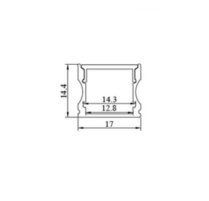 17x15mm geführter lineares helles Profil-angebrachter geführter Wohnoberflächenkanal