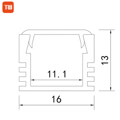 Innenvertieftes geführtes Streifen-Aluminiumprofil für lineare geführte Streifen-Beleuchtung