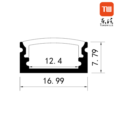 Dünnes 8mm geführtes Streifen-Aluminiumoberflächenprofil, linearer heller Zollplombe Kanal