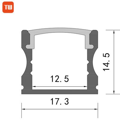 Das Anodisierungsverdrängte Wohnungs-Aluminium, das geführt wurde, Profil-Oberfläche beleuchtend an, brachte