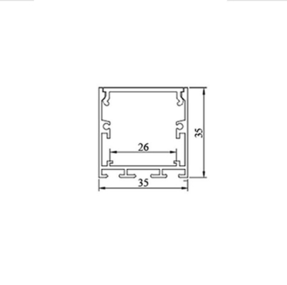 Lineares beleuchtendes u-Form-Innenprofil, verschob LED-Profil für 26mm LED Streifen