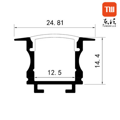 U formen Licht-Aluminiumkanal der Möbel-LED, silbernes vertieftes LED-Aluminiumprofil