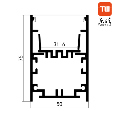 50x75mm Büro führte lineares Licht verschobenes geführtes Profil für hängendes Licht