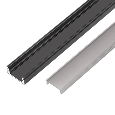 U Zummen schwarzes angebrachtes LED-Profil-Aluminiumlegierungs-Oberflächenmaterial für LED-Streifen