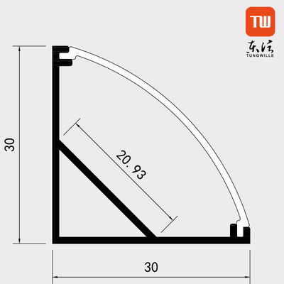 Garderoben-Büro-Ecke LED profilieren 1m 2m 3m Länge für Lichtstrahl