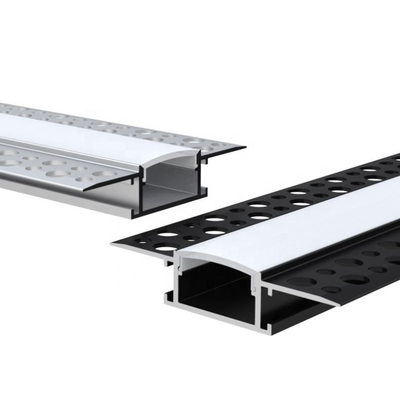 Vergipsen Sie Aluminium-LED Kanal des Decken-Schwarz-, Material der Gips-Profil-Legierungs-6063