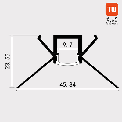 13mm breites vertieftes Profil Fasergipsplatten-LED für Architekturgips-Decke