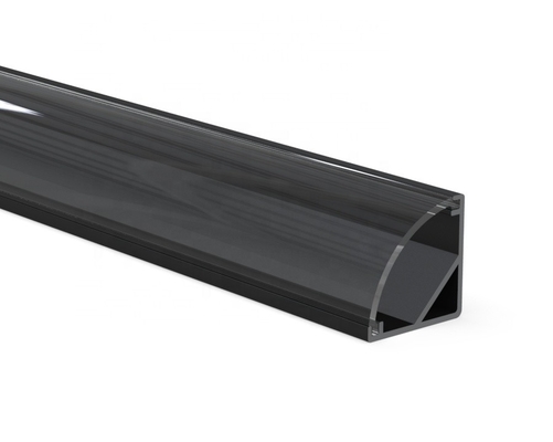 Schwarzes Eck-LED-Profil 16 mm x 16 mm Aluminiumlegierungsmaterial für LED-Streifen