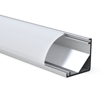 Schwarzes Eck-LED-Profil 16 mm x 16 mm Aluminiumlegierungsmaterial für LED-Streifen