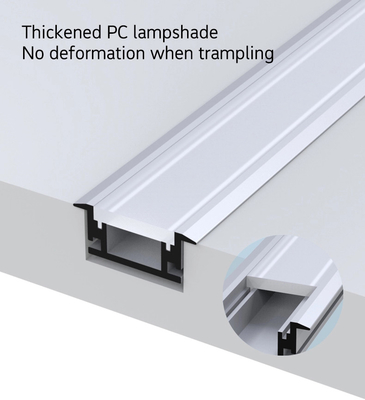 U Zummen vertiefte anodisierte Malerei LED-Profil Kanal für Boden-Beleuchtung