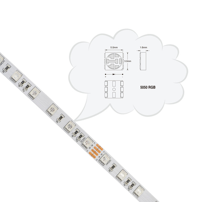 Biegenibles LED-Streifenlicht 5050 Set RGB DC 24V 12V 60 LEDs für Gebäude