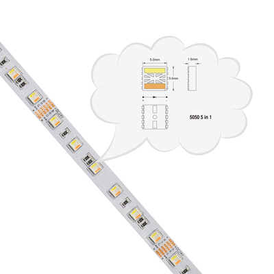 DC 24V 12V 5050 SMD LED streift Biegenible justierbare 5 In1 RGBWW RGB CCT ab