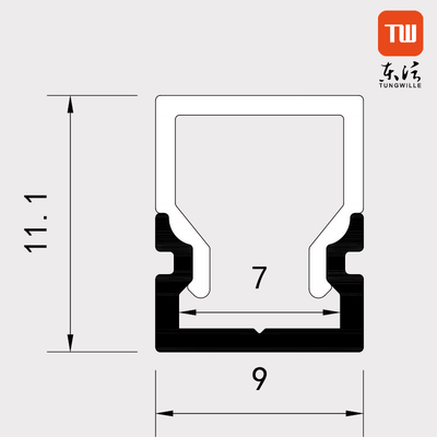 Oberflächenprofil der Aluminiumlegierungs-6063 angebrachtes LED mit dem Verbiegen von Decoiling Verarbeitung