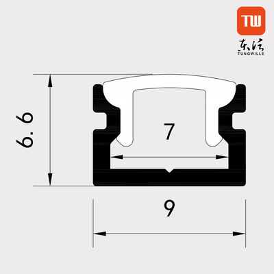 Quadrat Zummen angebrachtes Aluminium-Oberflächenmaterial LED-Profil-6063 für Küchenschrank