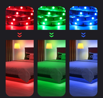 Bunte Smart LED Neonbeleuchtung 12V 44 RGB Schlüsselinfrarotfernsteuerungs-Soem