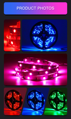 Bunte Smart LED Neonbeleuchtung 12V 44 RGB Schlüsselinfrarotfernsteuerungs-Soem