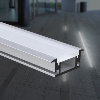 U Zummen vertiefte anodisierte Malerei LED-Profil Kanal für Boden-Beleuchtung